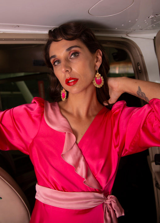 Vestido envolvente bi color St Charles
