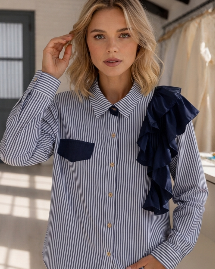 Camisa Willow vuelos stripes